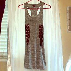 Forever 21 Racer Back Gray Dress